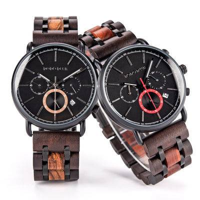 Reloj de Cuarzo para Hombre en Madera Natural