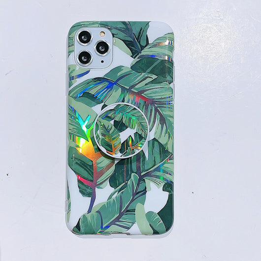 Funda para Celular con Diseño Floral Láser y Soporte - Image 3