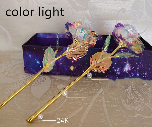 Conjunto de Rosas Doradas Luminosas 24K - Image 18