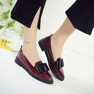 Zapatos Planos Puntiagudos de Color Sólido para Mujer