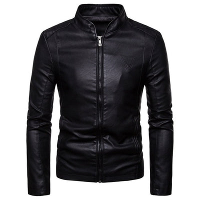 Chaqueta de Cuero PU Talla Grande Estilo Inglés