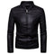 Chaqueta de Cuero PU Talla Grande Estilo Inglés