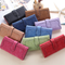 Billetera Larga Retro Coreana para Mujer con Costura Mate