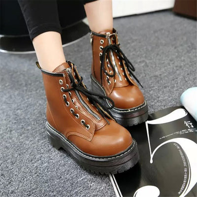 Botas Martin para Mujer con Suela Antideslizante y Caña Gruesa - Image 5