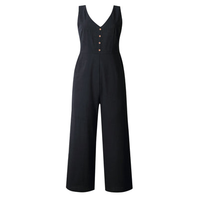 Jumpsuit Elegante para Mujer con Bolsillos, Cierre y Espalda Descubierta - Image 4