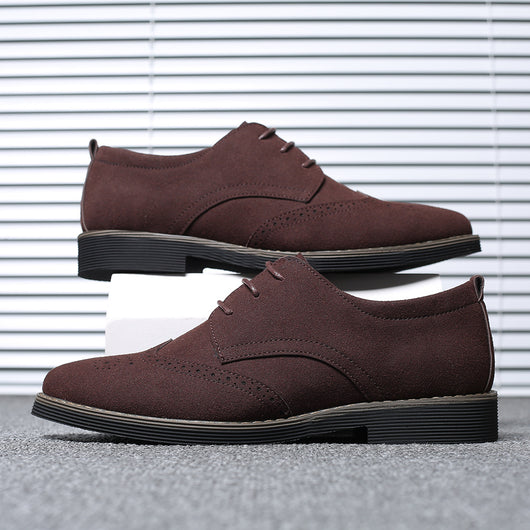 Zapatos Casuales de Cuero Tallado para Hombre - Estilo Británico Clásico - Image 16
