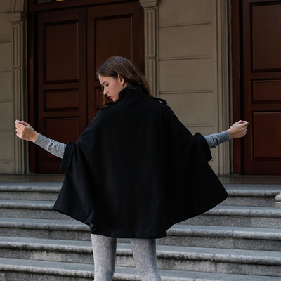 Poncho Abrigo de Lana - Capa Corta Elegante - Image 8