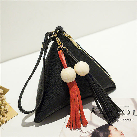 Bolso Mula Triangular con Monedero - Diseño Geométrico para Verano