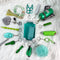 Set de 16 Llaveros Teal Minimalista