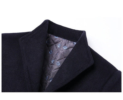 Abrigo de Lana para Hombre Otoño Invierno Talla Grande - Image 8