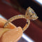 Anillo de Cristal Elegante para Novia - Joya de Diamantes de Imitación para Bodas y Eventos