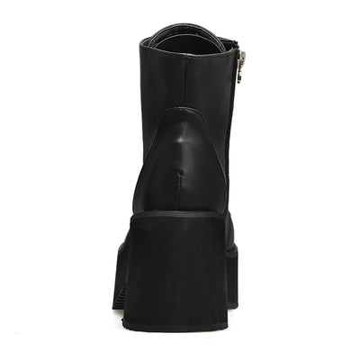 Botas Martin de Cuero Grueso Estilo Punk Harajuku con Cierre - Image 2