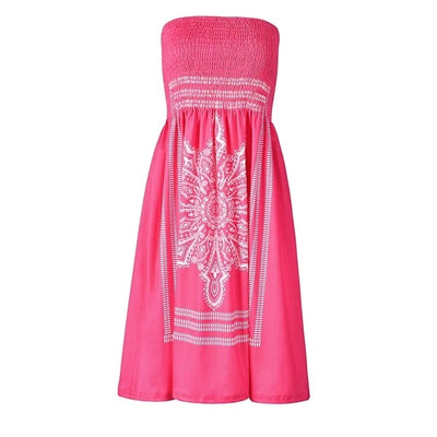 Vestido Estampado sin Mangas Tipo Bandeau - Image 6