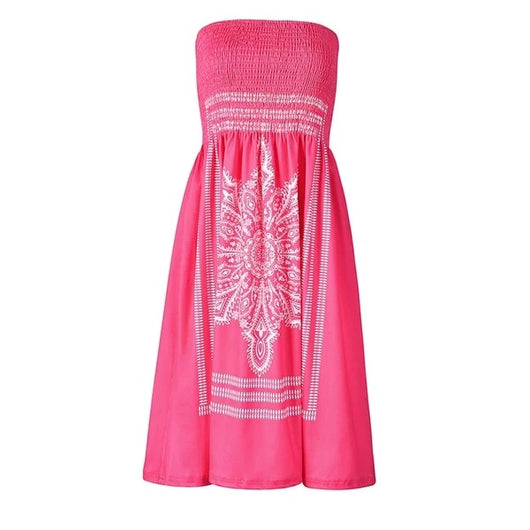 Vestido Estampado sin Mangas Tipo Bandeau - Image 6