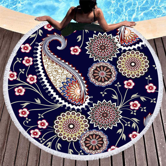 Toalla de Playa Circular Microfibra con Impresión Digital - Image 2