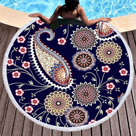 Toalla de Playa Circular Microfibra con Impresión Digital