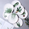 Plato Decorativo Hoja Verde Estilo Nórdico
