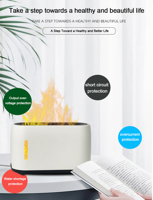 Humidificador Aromaterápico con Llama Simulada 200ml - Control Remoto y Luz Ambiental - Image 11