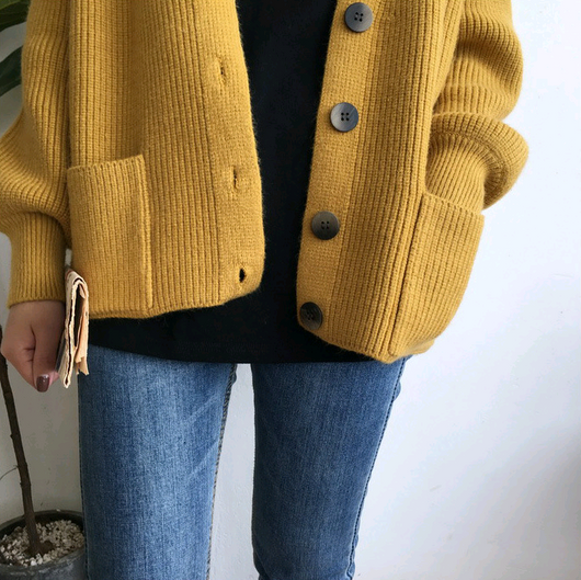 Cardigan de Punto Suelto Estilo Lazy para Otoño e Invierno - Image 4