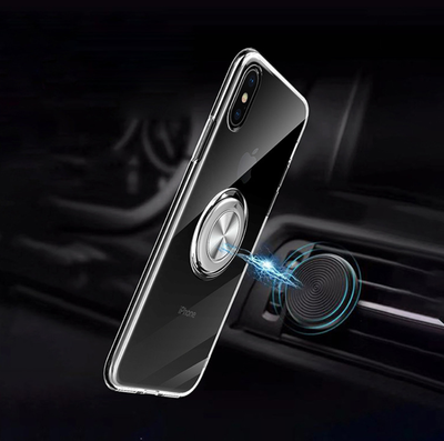 Funda Transparente con Anillo Magnético para iPhone - Soporte Adhesivo Compatible - Image 3