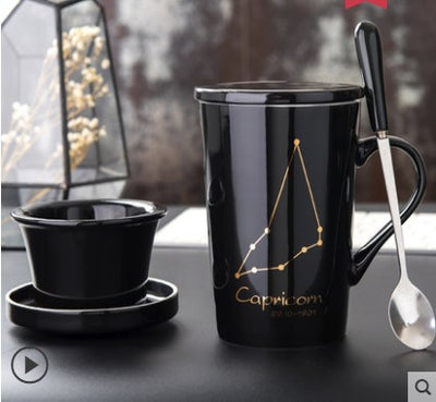 Taza de Cerámica Creativa con Tapa, Cuchara y Filtro para Té - Image 15