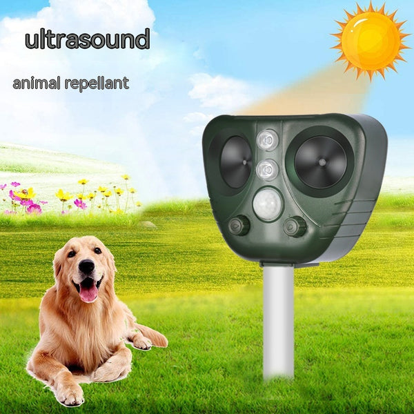 Repelente Solar Ultrasónico para Animales - Ahuyentador de Plagas Exterior