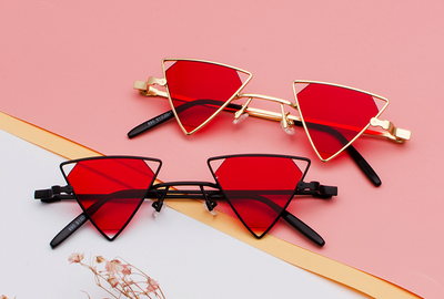 Gafas de Sol Punk Triángulo Hueco - Estilo Europeo Metálico - Image 6
