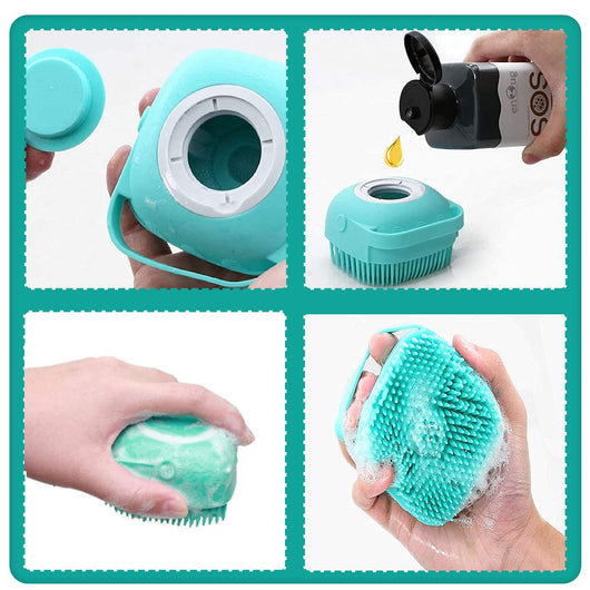 Cepillo de Baño para Mascotas con Dispensador de Jabón - Cerdas de Silicona Suave - Image 5