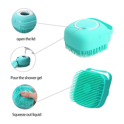 Cepillo de Baño para Mascotas con Dispensador de Jabón - Cerdas de Silicona Suave - Image 7