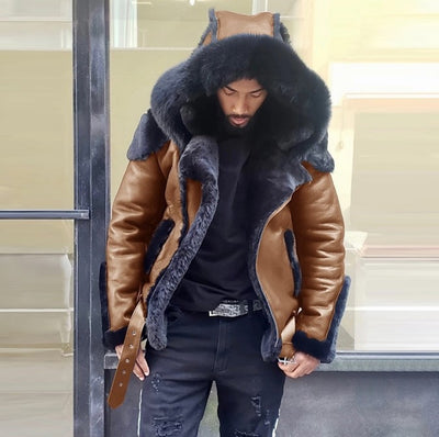 Chaqueta Abrigo con Capucha para Hombre