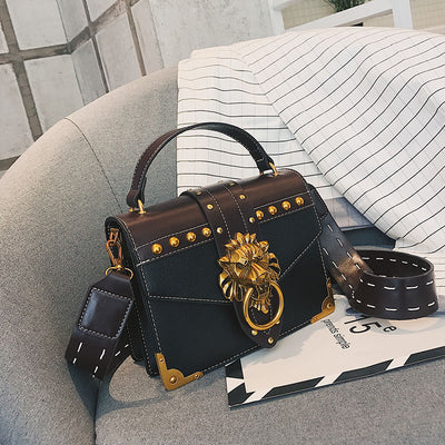 Bolso Bandolera de Moda con Cabeza de León Metálica - Image 32