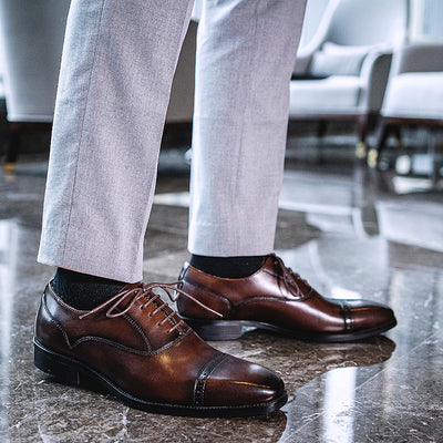 Zapatos Oxford de Cuero Genuino Transpirables para Hombre - Image 2