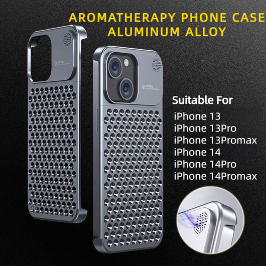 Funda de Aluminio para iPhone 14 13 Pro Max Plus con Disipación de Calor y Protección Total
