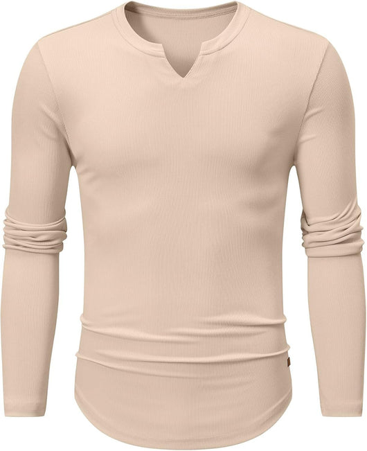 Camiseta Manga Larga Hombre Otoño Invierno - Diseño Sólido Casual - Image 23