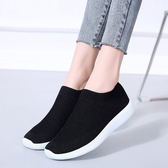 Zapatos Deportivos Tejidos para Mujer con Tela Elástica Transpirable
