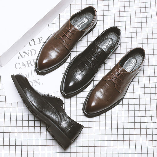 Zapatos de Cuero Casual Estilo Coreano con Altura Aumentada para Hombre - Image 6