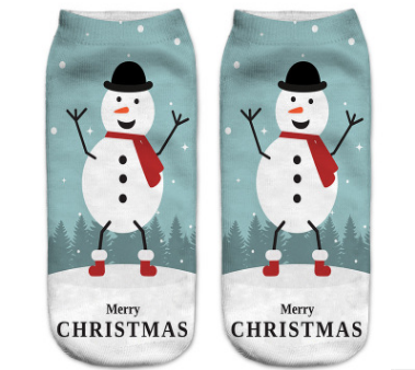 Calcetines Deportivos Navideños Cortos con Impresión 3D - Image 9