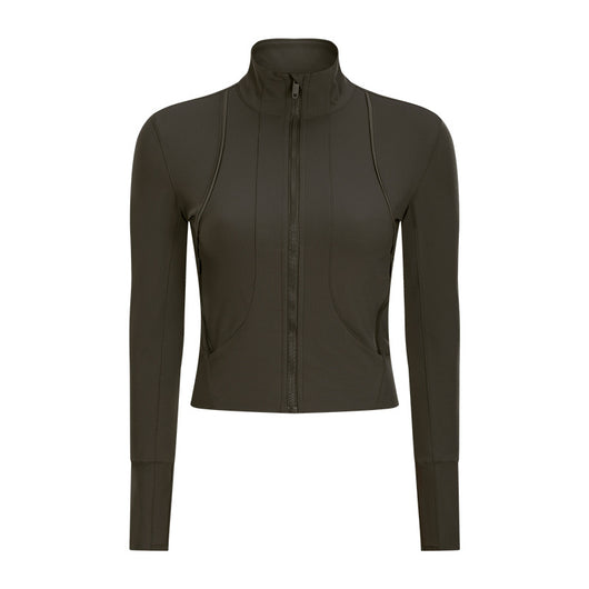 Chaqueta Deportiva para Yoga con Cuello Alto y Manga Larga - Image 27