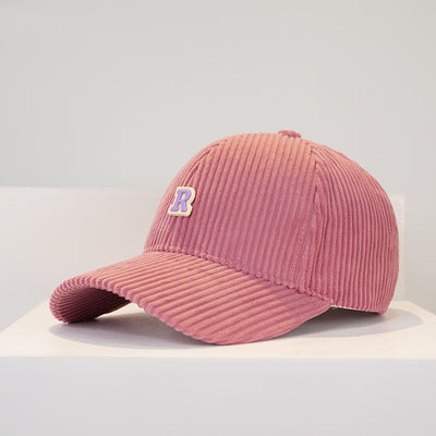 Gorra de Béisbol Corduroy con Letra R para Mujer - Image 7