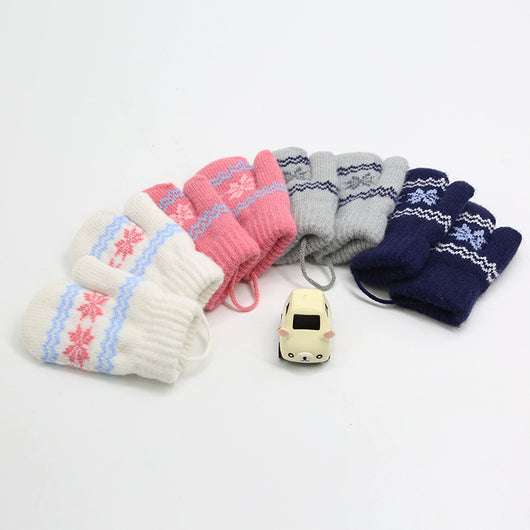 Guantes Cálidos Alpaca con Arnés para Niños - Image 3