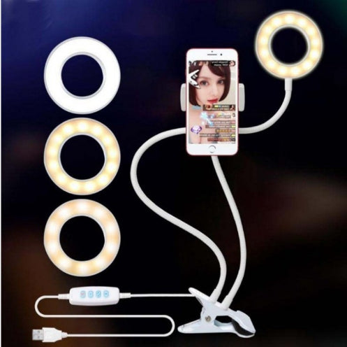 Aro de Luz LED para Selfies y Maquillaje con Soporte Ajustable 8cm - Image 7
