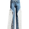 Blusa Destroyed con Encaje Tul y Abertura Lateral