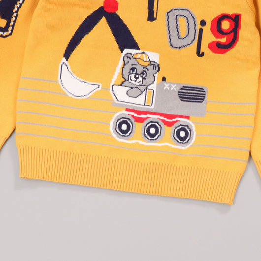 Suéter Infantil de Algodón con Diseño de Oso Excavador - Manga Larga para Niños - Image 13