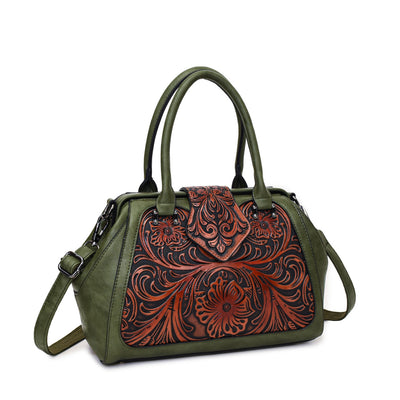 Bolso de Cuero Artesanal Tallado para Mujer con Diseño Asimétrico - Image 10