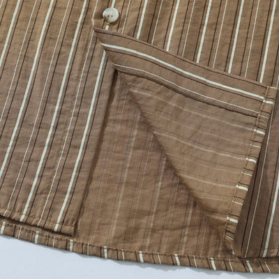 Camisa Suelta de Rayas Verticales para Hombre - Image 4