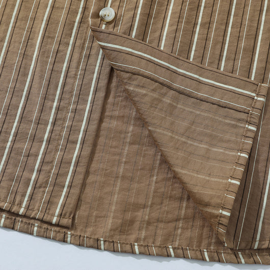 Camisa Suelta de Rayas Verticales para Hombre - Image 4