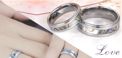 Anillos de Pareja con Incrustación de Tungsteno - Diseño Minimalista y Romántico - Image 12