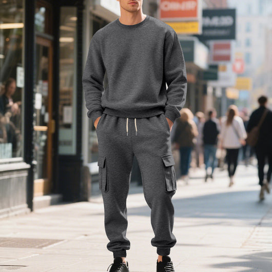 Conjunto Deportivo Hombre Sudadera y Pantalón Oversize Cuello Redondo - Image 7