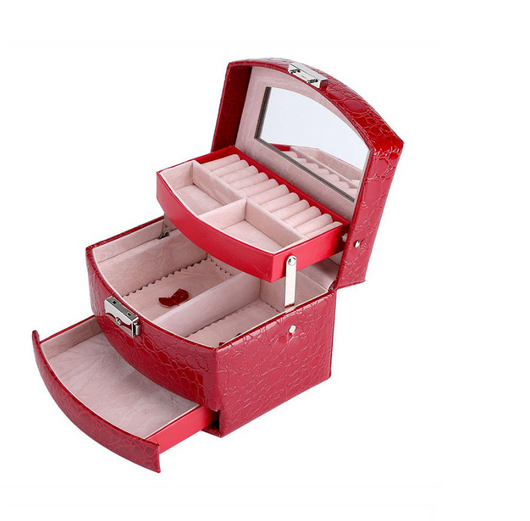 Organizador de Joyería y Maquillaje de 3 Niveles en Cuero - Estuche de Almacenamiento Premium - Image 6