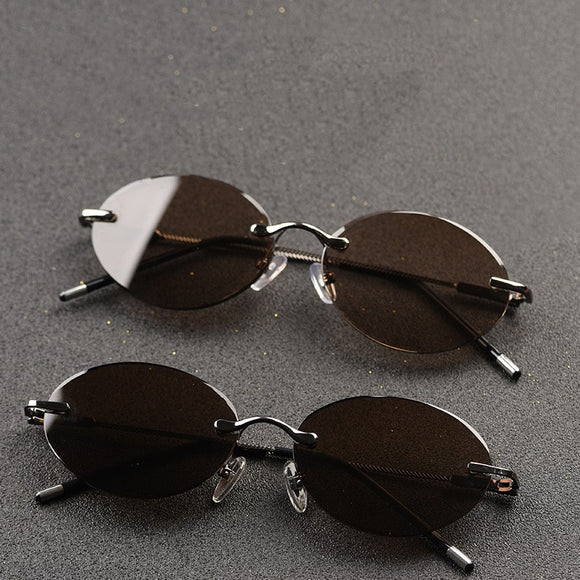Gafas de Sol Ovaladas sin Marco Anti Fatiga